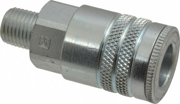 Parker 24C 1/4-18 Male NPT Industrial Pneumatic Hose Coupler Image