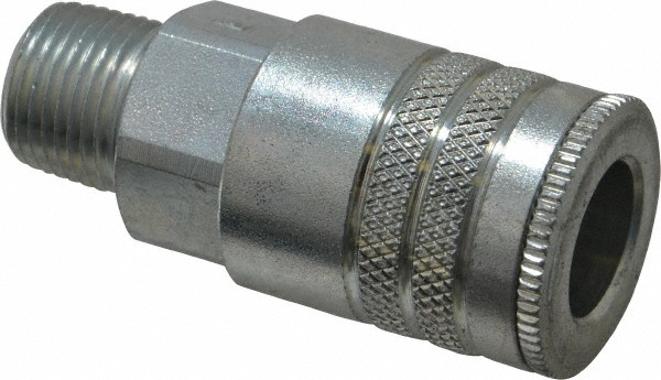 Parker 24 3/8-18 Male NPT Industrial Pneumatic Hose Coupler Image