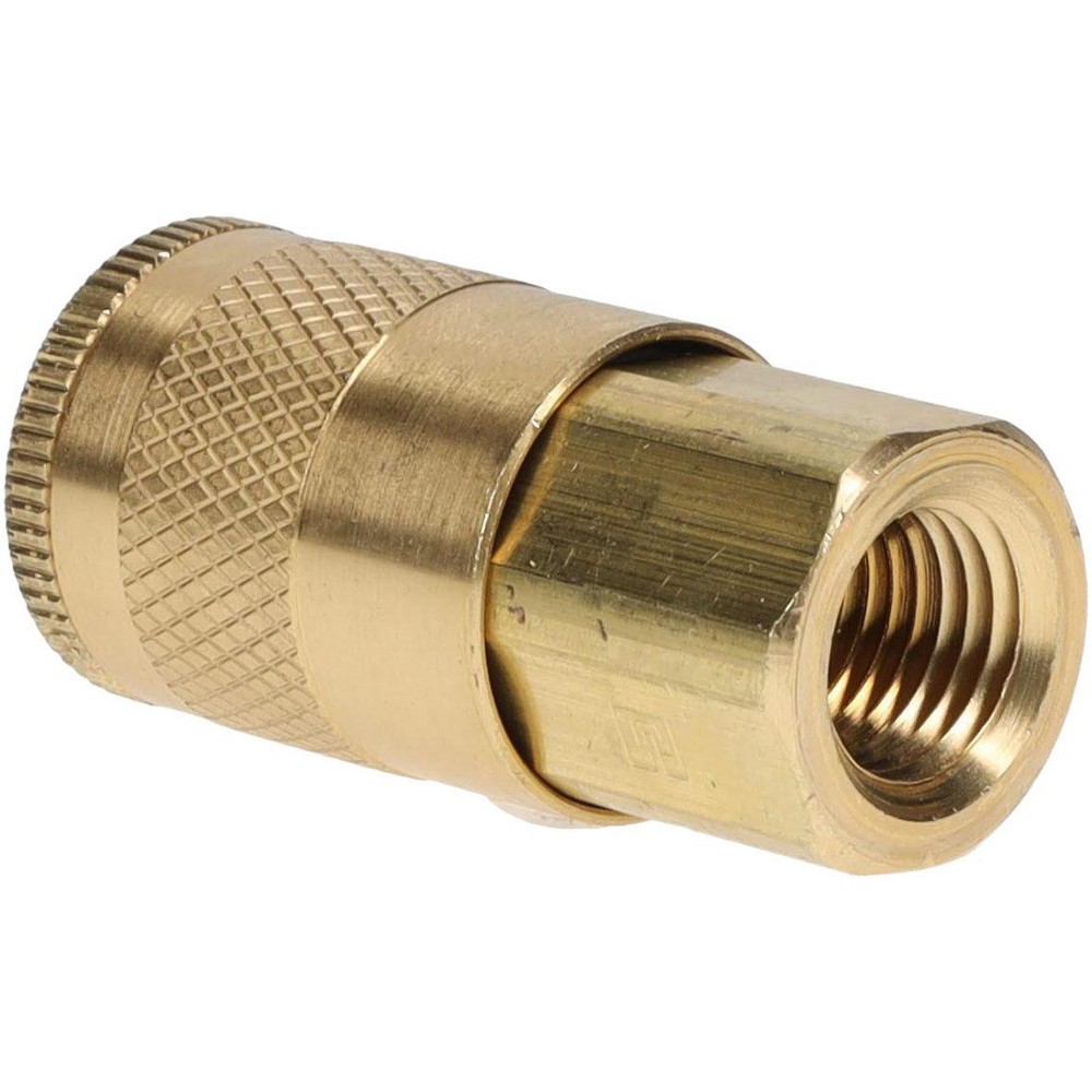 Pneumatic Hose Coupling: 1/4-18" Thread, 1/4" Body Dia, Tru-Flate Automotive Interchange