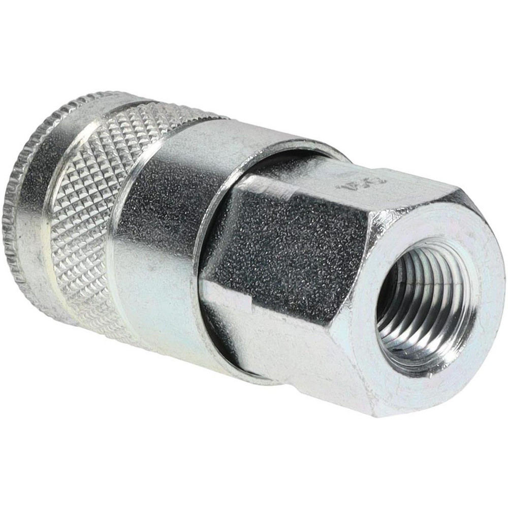 Pneumatic Hose Coupling: 1/4-18" Thread, 3/8" Body Dia, Tru-Flate Automotive Interchange