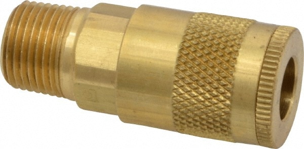 Parker B12E 3/8-18 Male NPTF Tru-Flate Automotive Pneumatic Hose Coupler Image