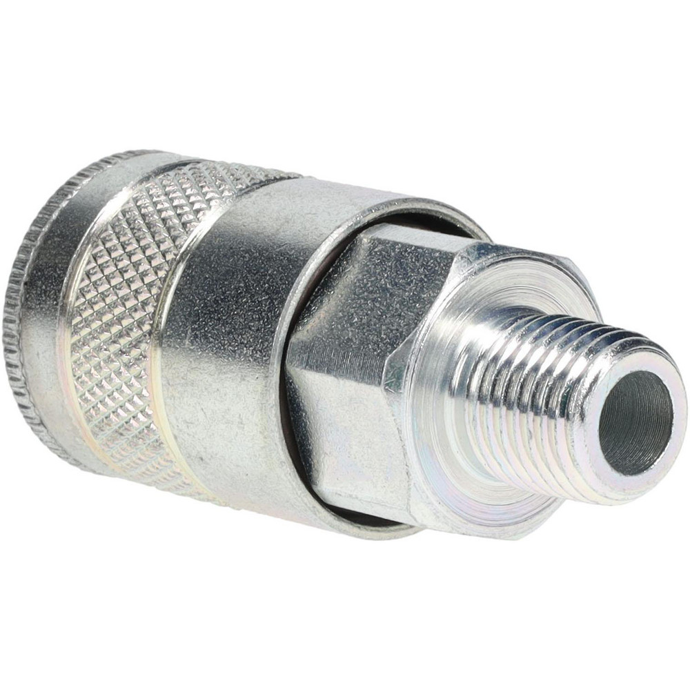 Pneumatic Hose Coupling: 1/4-18" Thread, 3/8" Body Dia, Tru-Flate Automotive Interchange