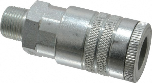 Parker 16E 3/8-18 Male NPTF Tru-Flate Automotive Pneumatic Hose Coupler Image