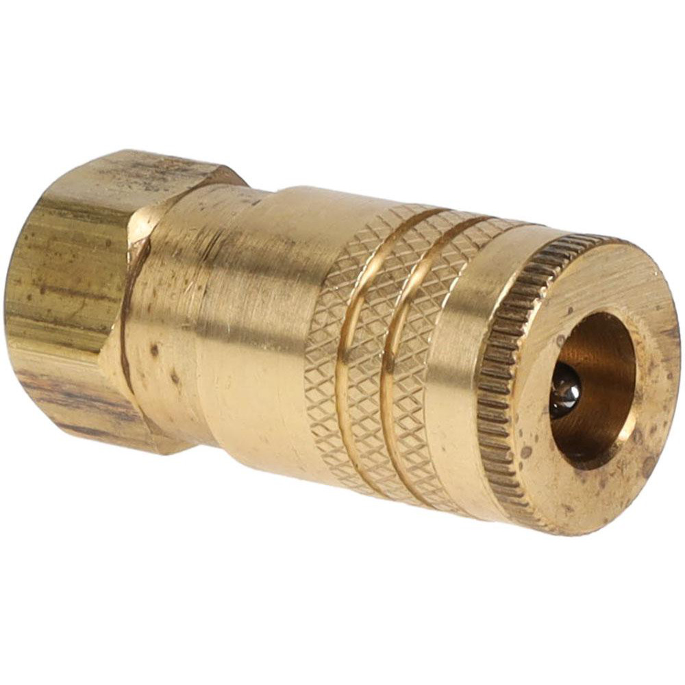 Parker Pneumatic Hose Coupling: 3/8-18, 1/4" Body Dia, ARO Interchange - Brass | Part #B53E