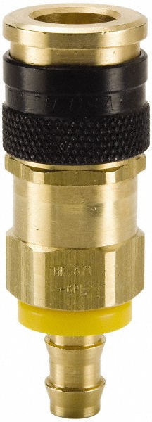 Parker Pneumatic Hose Coupling: 3/8" Body Dia, Industrial Interchange - Brass, 1/2" ID | Part #30KATP13SPN