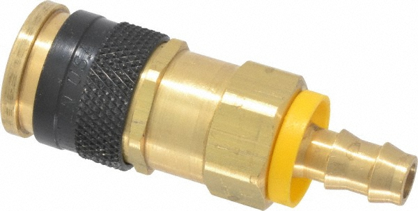 Parker Pneumatic Hose Coupling: 3/8" Body Dia, Industrial Interchange - Brass, 3/8" ID | Part #30KATP10SPN