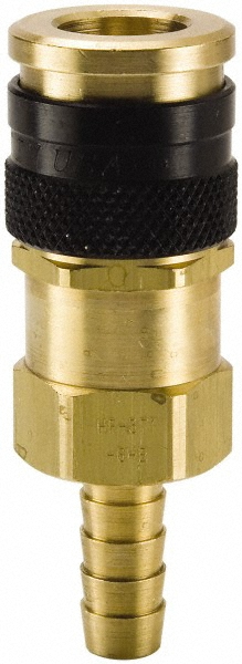 Parker Pneumatic Hose Coupling: 3/8" Body Dia, Industrial Interchange - Brass, 1/2" ID | Part #30KATF13SPN