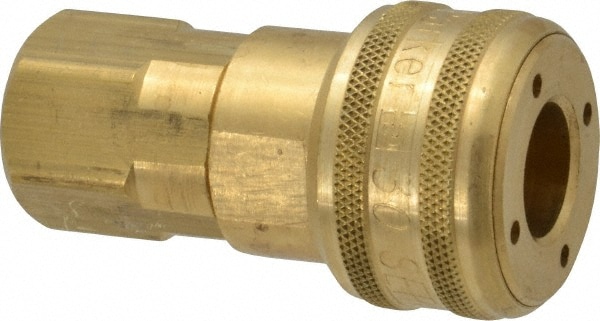 Parker B37E 3/8-18 Female NPTF Industrial Pneumatic Hose Coupler Image