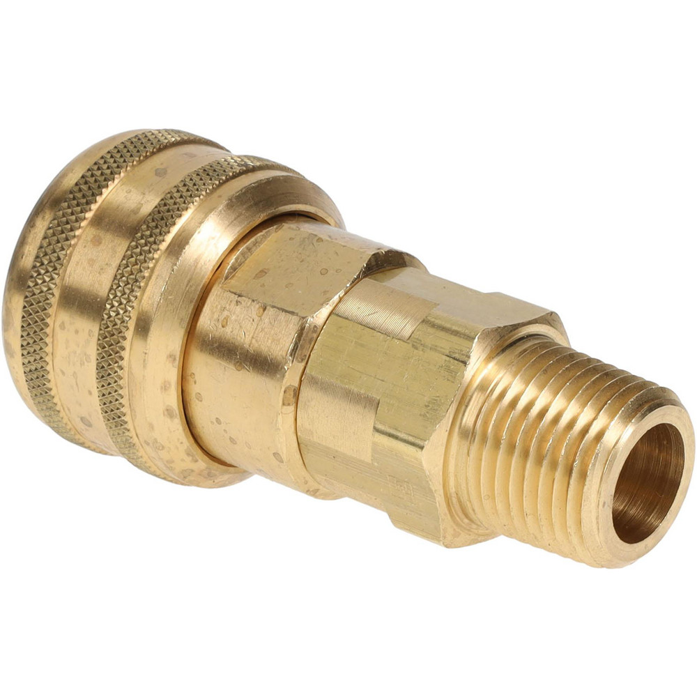 Pneumatic Hose Coupling: 1/2-14" Thread, 1/2" Body Dia, Industrial Interchange