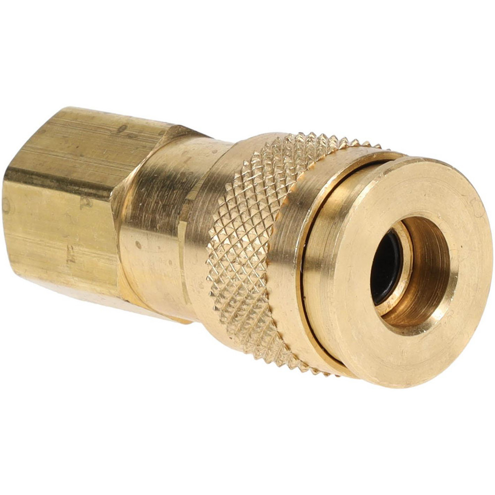 Pneumatic Hose Coupling: 3/8-18" Thread, 1/4" Body Dia, Industrial Interchange
