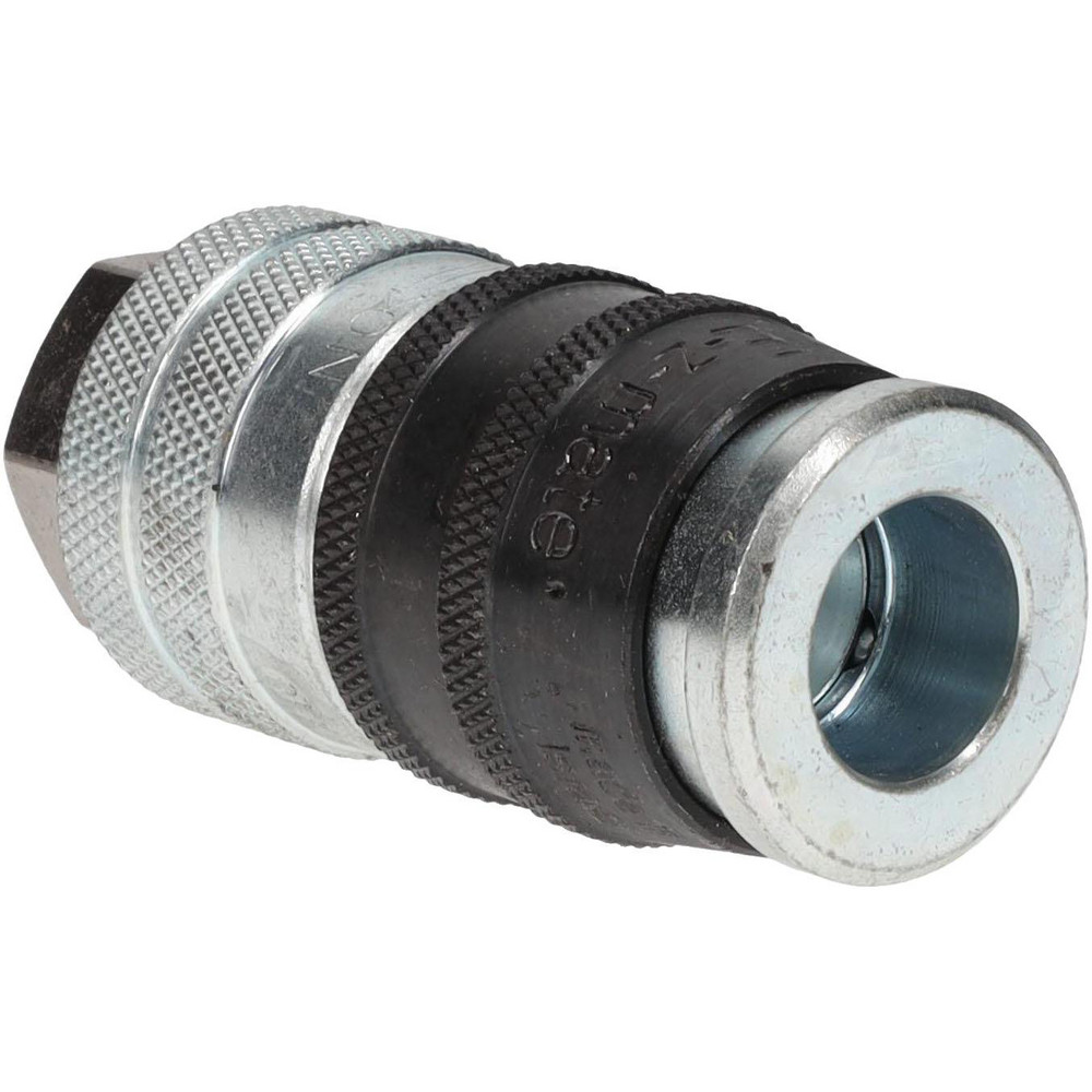 Pneumatic Hose Coupling: 3/8-18" Thread, 3/8" Body Dia, Industrial Interchange