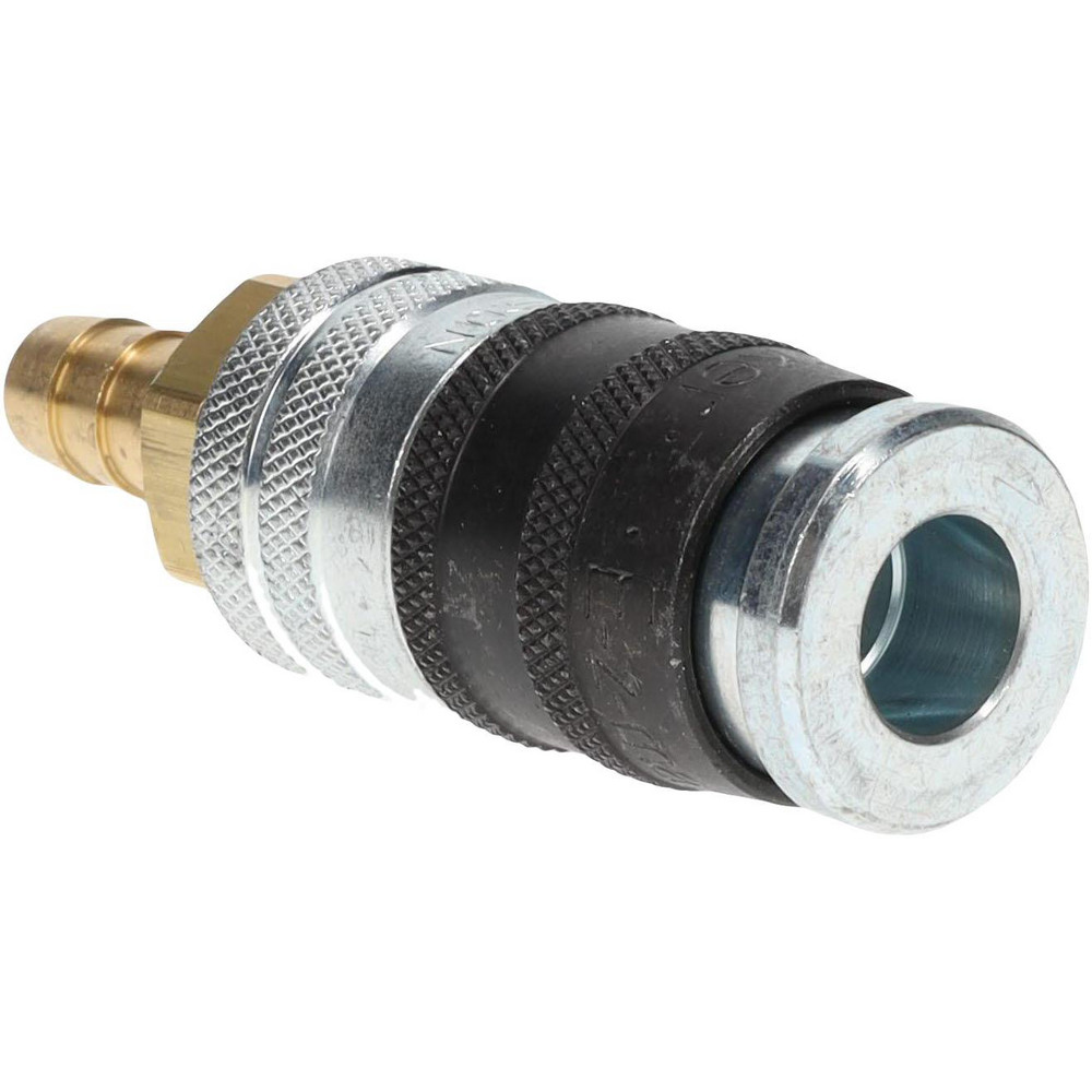 Pneumatic Hose Coupling: 1/4" Body Dia, Industrial Interchange