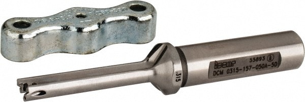 Iscar 3200639 Replaceable Tip Drill: 0.315 to 0.331 Drill Dia, 1.57" Max Depth, 0.5 Weldon Flat Shank Image