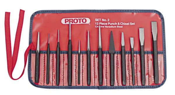 PROTO J2 Punch and Chisel Set,12 Pieces