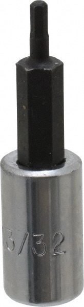 Hand Hex Bit Socket: 1/4" Drive, 3/32" Hex