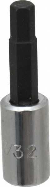 Hand Hex Bit Socket: 1/4" Drive, 7/32" Hex