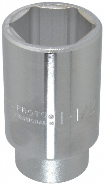 PROTO J5548HL Deep Hand Socket: 1-1/2" Socket, 6-Point Image