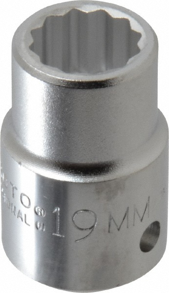 PROTO J5519M Hand Socket: 19 mm Socket, 12-Point Image