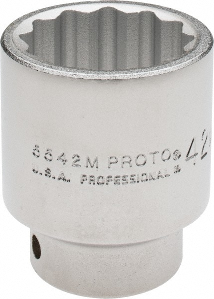 PROTO J5542M Hand Socket: 42 mm Socket, 12-Point Image