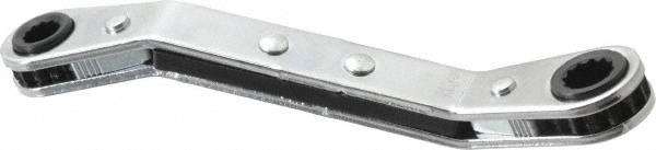 Offset Box End Wrench: 7/32 x 9/32", 12 Point, Double End - Steel