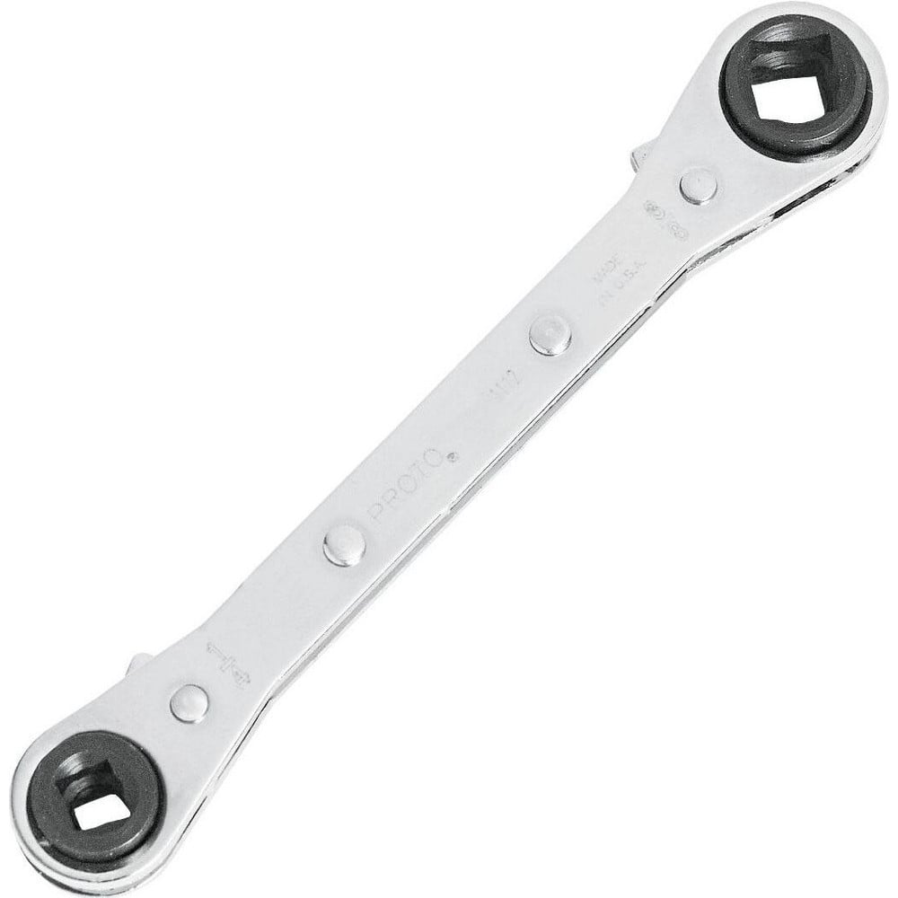 Refrigeration Offset Ratchet Wrench 4 Different Sizes - 1/4 x 3/16 Square x  3/8 x 5/16 Square Air Conditioning Ratcheting Service Wrench