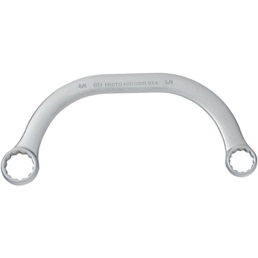 Box End Obstruction Wrench: 5/8 x 3/4", 12 Point, Double End