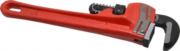 PROTO J808HD Straight Pipe Wrench: 8" OAL, Steel Image