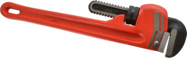 PROTO J814HD Straight Pipe Wrench: 14" OAL, Steel Image