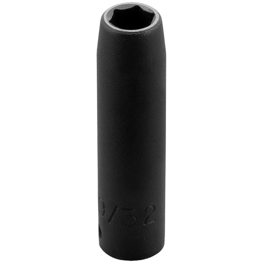 Impact Socket: 1/4" Drive, 9/32" Socket, Hex Drive