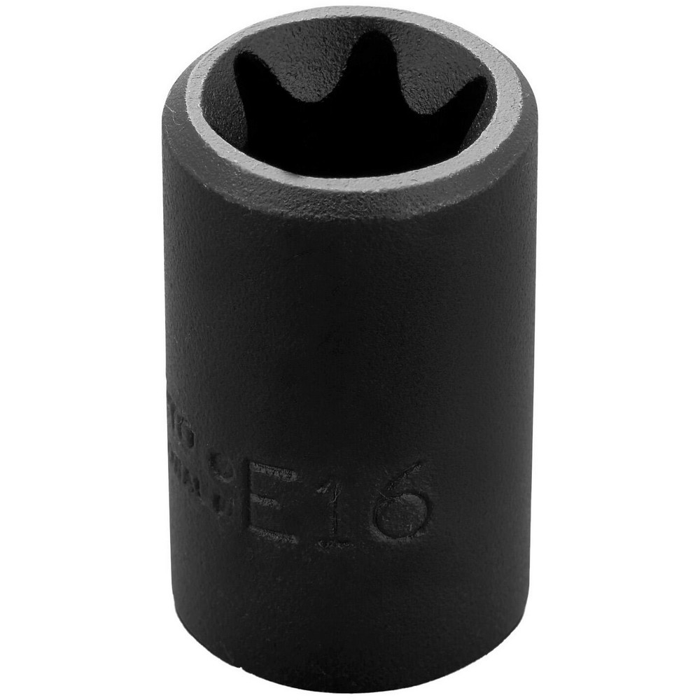 Impact Socket: 3/8" Drive, E16 Socket, Torx Drive