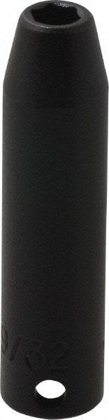 Impact Socket: 3/8" Drive, 9/32" Socket, Hex Drive