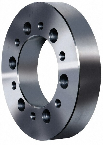 Lathe Chuck Adapter Back Plate: 6" Chuck, for Self-Centering Chucks