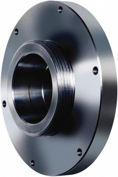 Lathe Chuck Adapter Back Plate: 6" Chuck, for Self-Centering Chucks