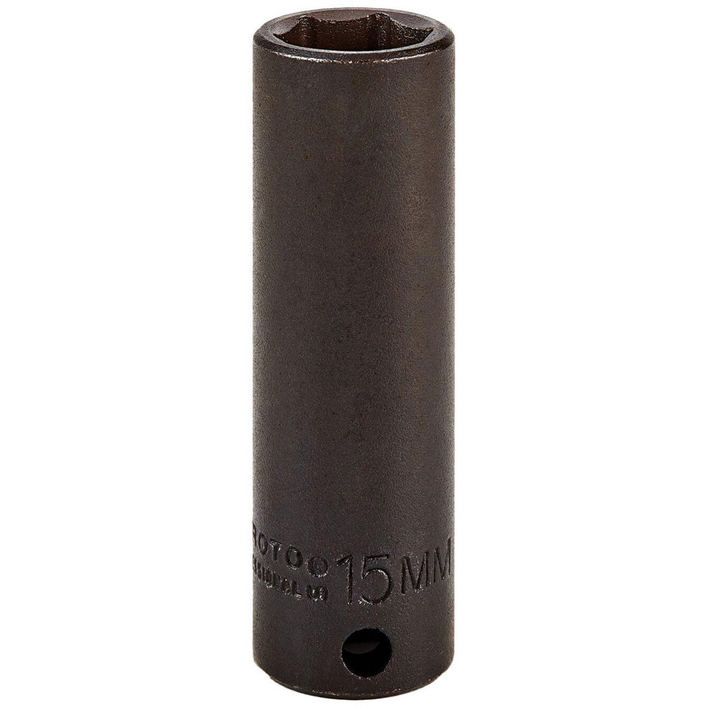 Proto impact socket 3 8 drive 15 mm socket hex drive msc direct