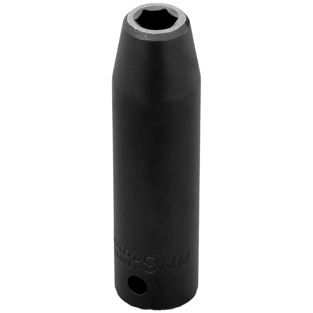 Impact Socket: 1/2" Drive, 9mm Socket, Hex Drive