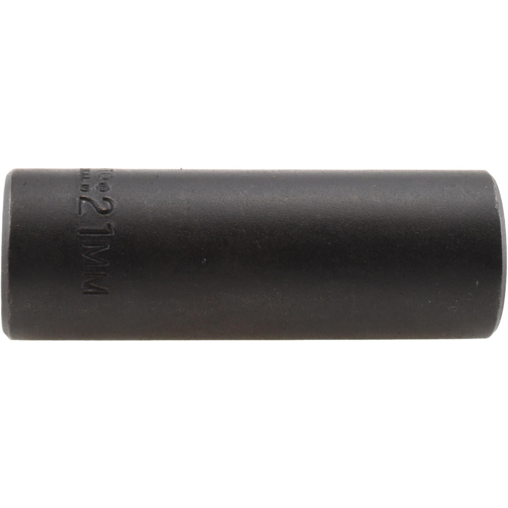 AB Tools 21mm Extra Deep Long Metric Impact Socket - 1/2" Drive, 6 Point, Single Hex, Black Oxide