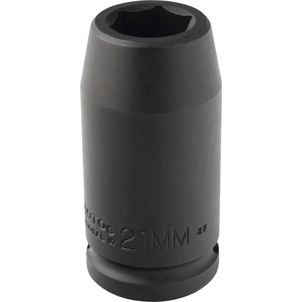 Impact Socket: 3/4" Drive, 21mm Socket, Hex Drive