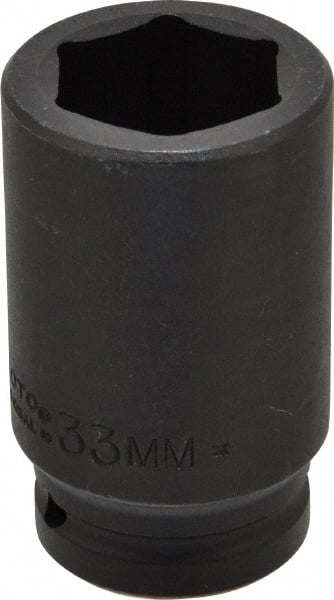 Deep Impact Socket 3/4 Inch Drive Quality 33mm 6 Sided CRMO Set of 2 TZ SS007 