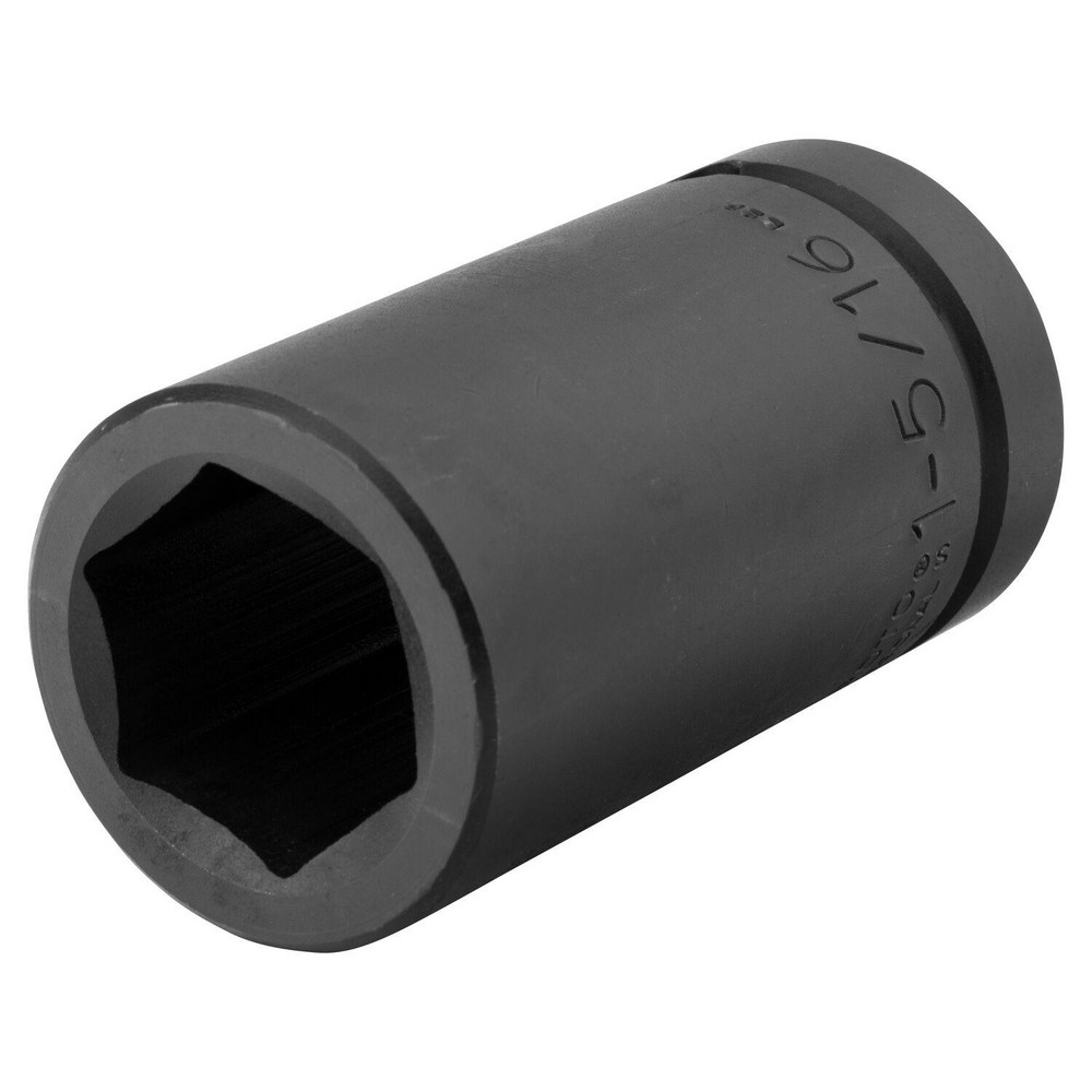 Impact Socket: 1" Drive, 1-5/16" Socket, Hex Drive - 6 Point, 3-3/4" OAL