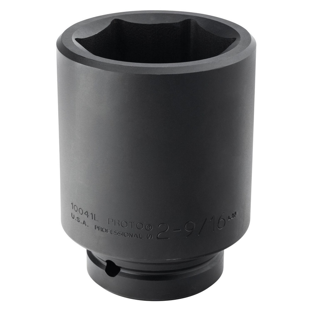 Impact Socket: 1" Drive, 2-9/16" Socket, Hex Drive