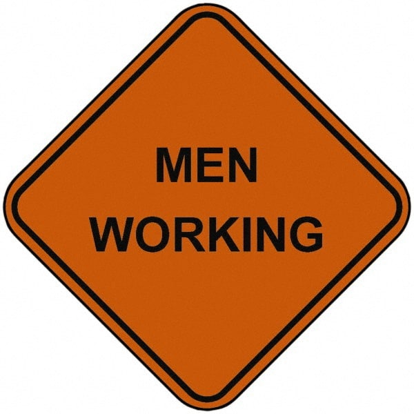 Road Construction Sign: Square, "Men Working"