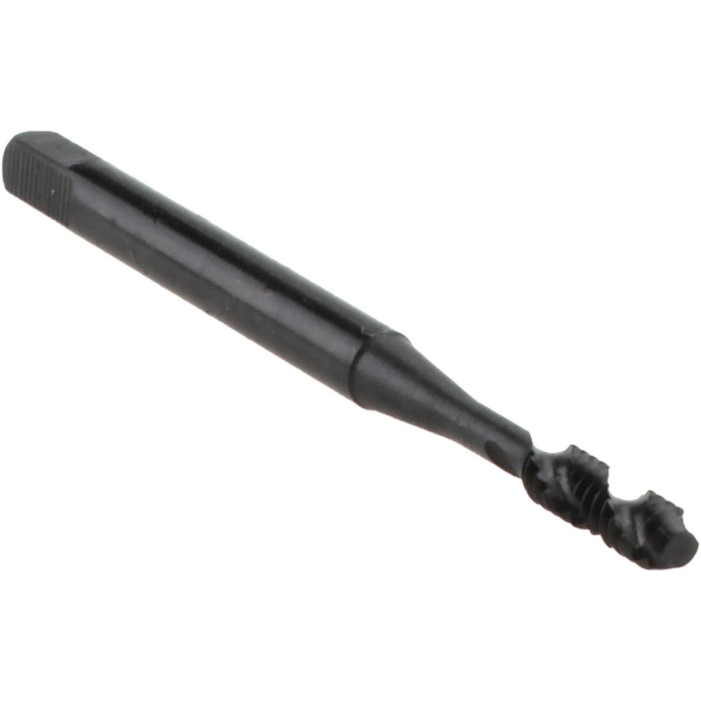 Spiral Flute Tap: #4-40, UNC, 2 Flute, Bottoming, 2B & 3B Class of Fit, High Speed Steel, Bright/Uncoated