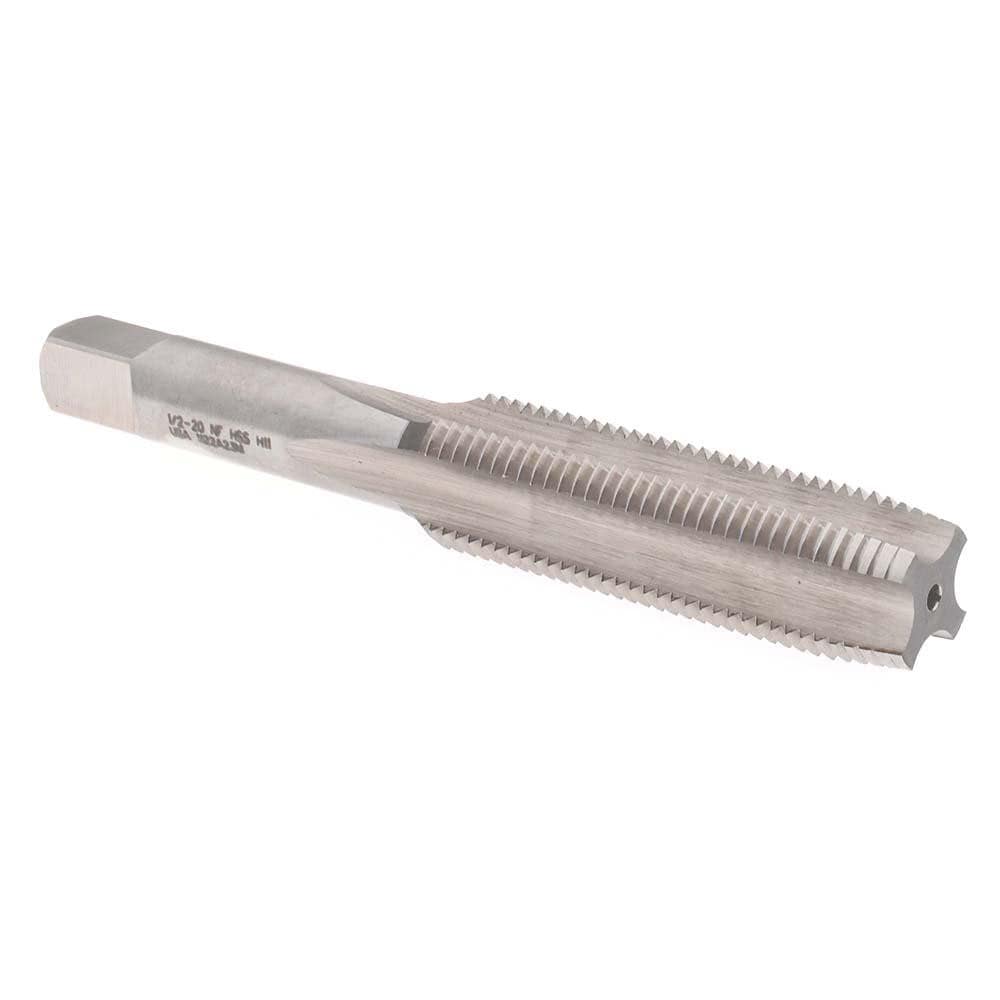 Hertel K014614AS Straight Flute Tap: 1/2-20 UNF, 4 Flutes, Plug, High Speed Steel, Bright/Uncoated Image