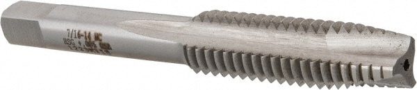 Hertel K008486AS Spiral Point Tap: 7/16-14, UNC, 3 Flutes, Plug, High Speed Steel, Bright Finish Image