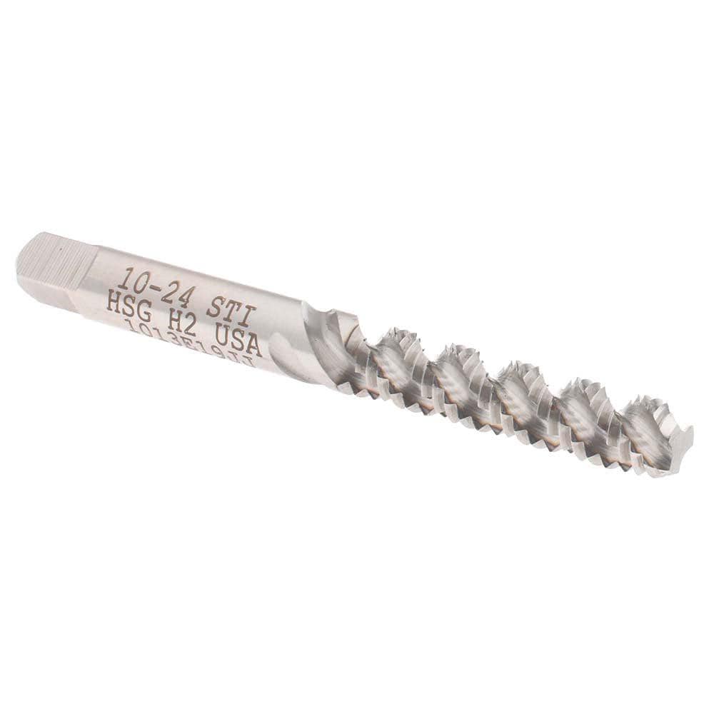 Hertel K007344AS #10-24 UNC, 3 Flute, 52° Helix, Bottoming Chamfer, Bright Finish, Spiral Flute STI Tap Image