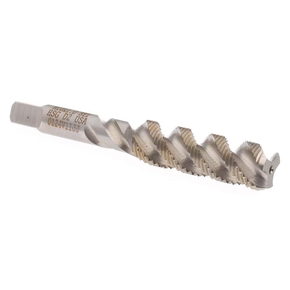 Hertel K007364AS M10x1.00 Metric Fine/EGM, 3 Flute, 52° Helix, Bottoming Chamfer, Bright Finish, High Speed Steel Spiral Flute STI Tap Image