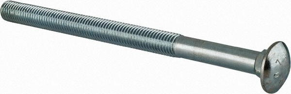 Carriage Bolt: 5/8-11, 9" Length Under Head, Square Neck
