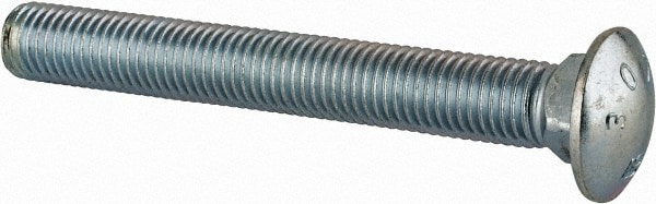 Carriage Bolt: 3/4-10, 6" Length Under Head, Square Neck