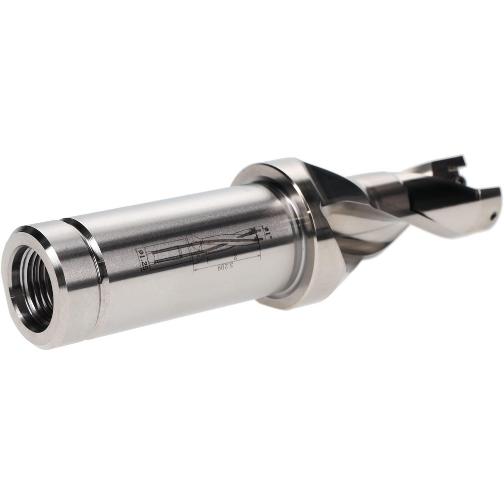 Iscar 2" Max Drill Depth, 2xD, 1" Diam, Indexable Insert Drill MSC