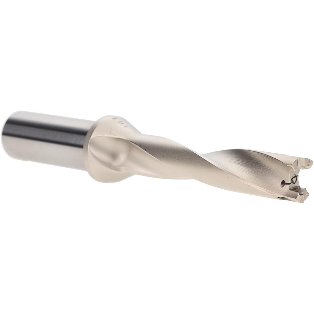 Replaceable-Tip Drill: 0.591 to 5/8" Dia, 2.95" Max Depth, 3/4" Weldon Flat Shank